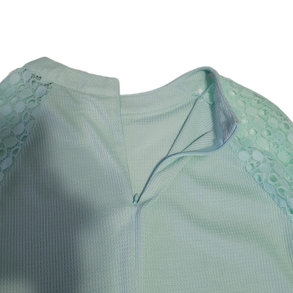 NWT  Miholl   Women's M   Waffle Knit   Top   Aqua Green - Picture 10 of 15